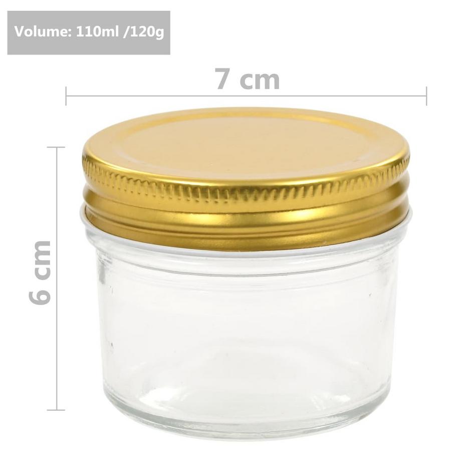 VidaXL Pots à confiture avec couvercles  pcs verre verre  