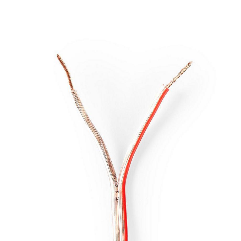 Câble d'alimentation | 2x 0.75 mm² | CCA | 15.0 m | Rund | PVC | Transparent | Emballage