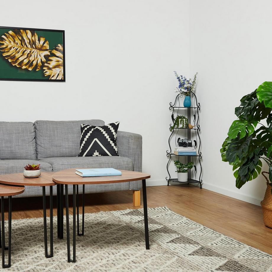 Northix  Metall-Eckregal mit 4 Böden 