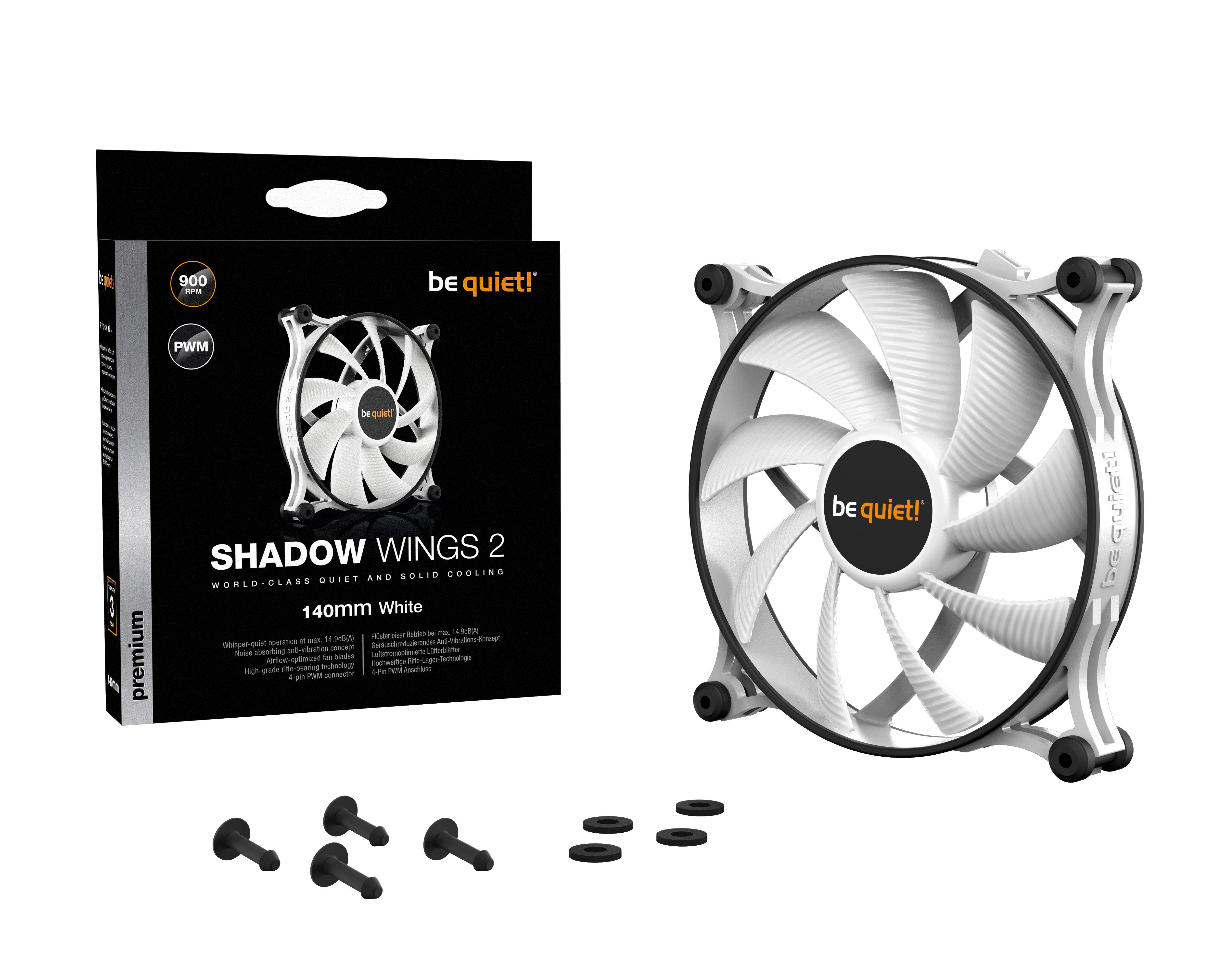 BE QUIET!  SHADOW WINGS 2 WHITE 140MM PWM 