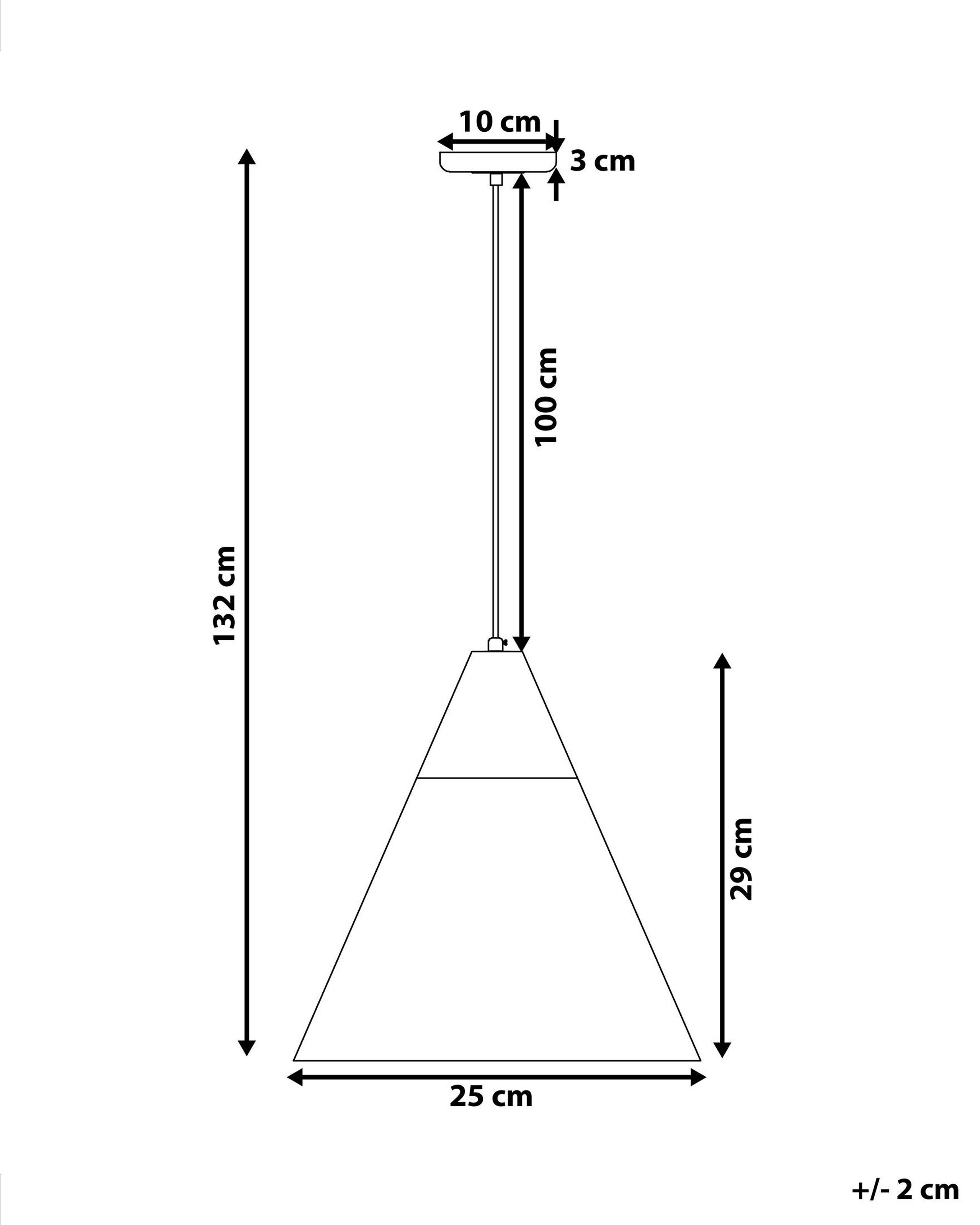 Beliani Lampe suspension en Aluminium Moderne ALBANO  