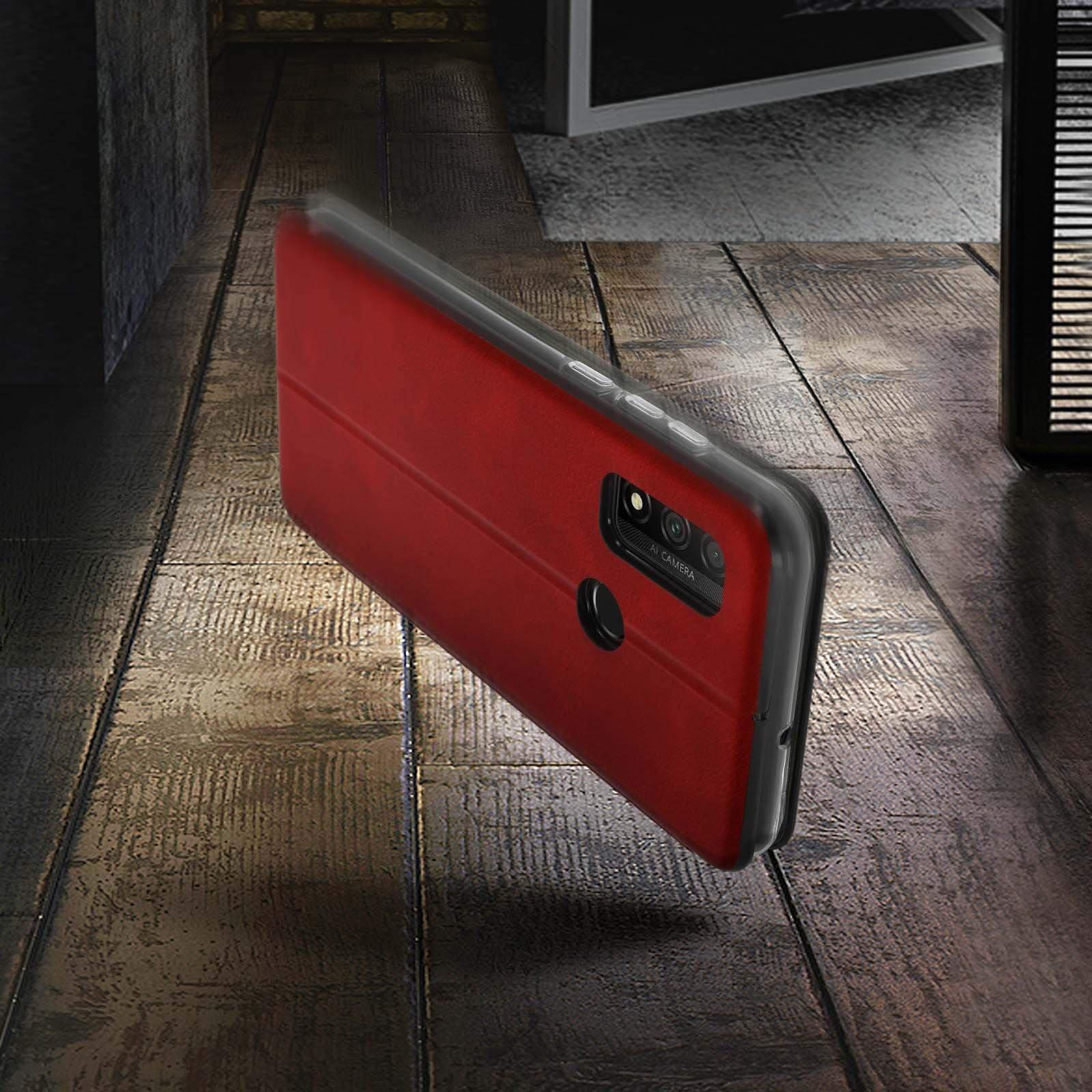 Avizar  Etui Huawei P smart 2020 Éco Cuir Rouge 