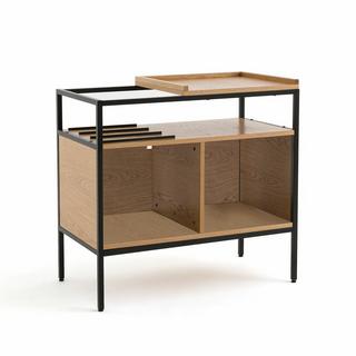 La Redoute Intérieurs Meuble vinyles chêne et métal acier L87 cm  