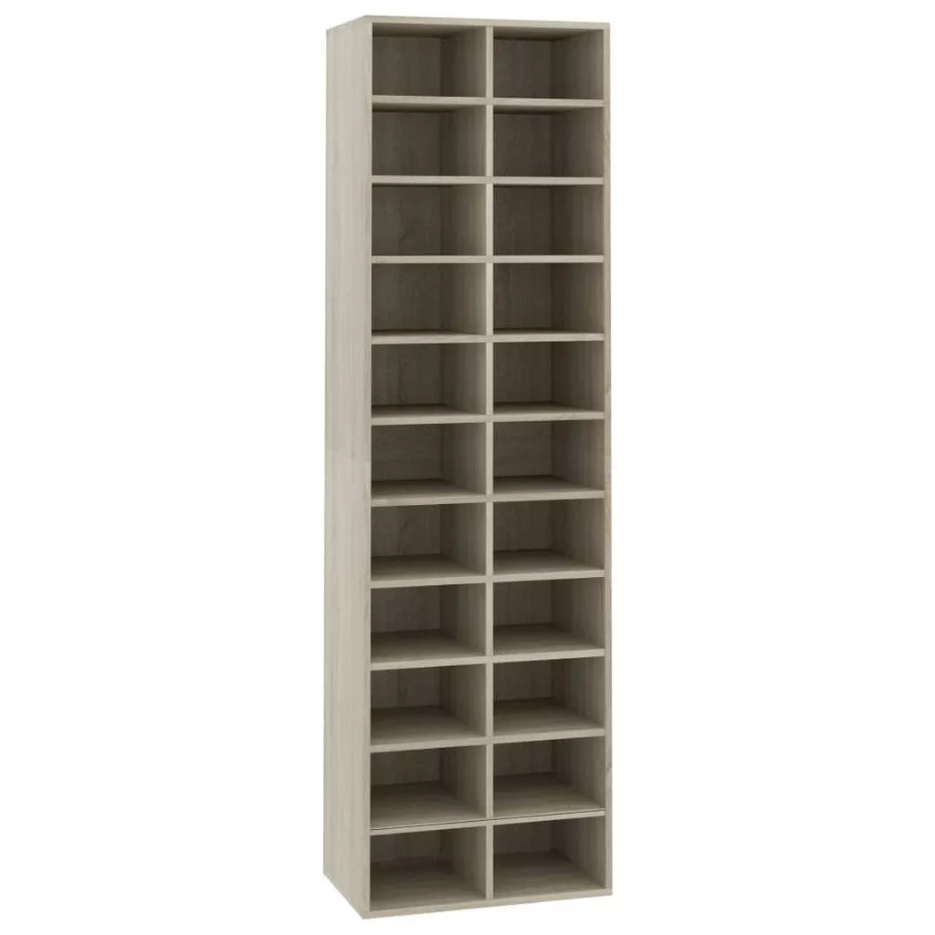Armoire à chaussures chêne sonoma 54x34x183cm bois d ingénierie