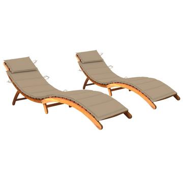 Chaise longue bois d'acacia