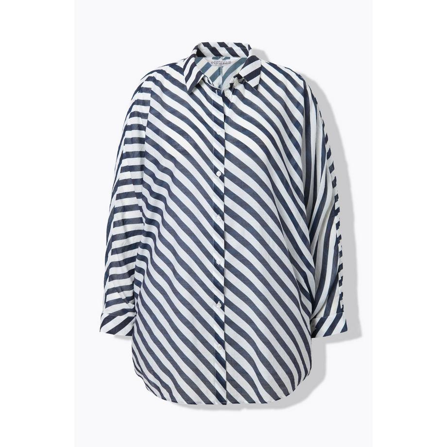 Studio Untold Camicia leggermente velata righe maniche a pipistrello  