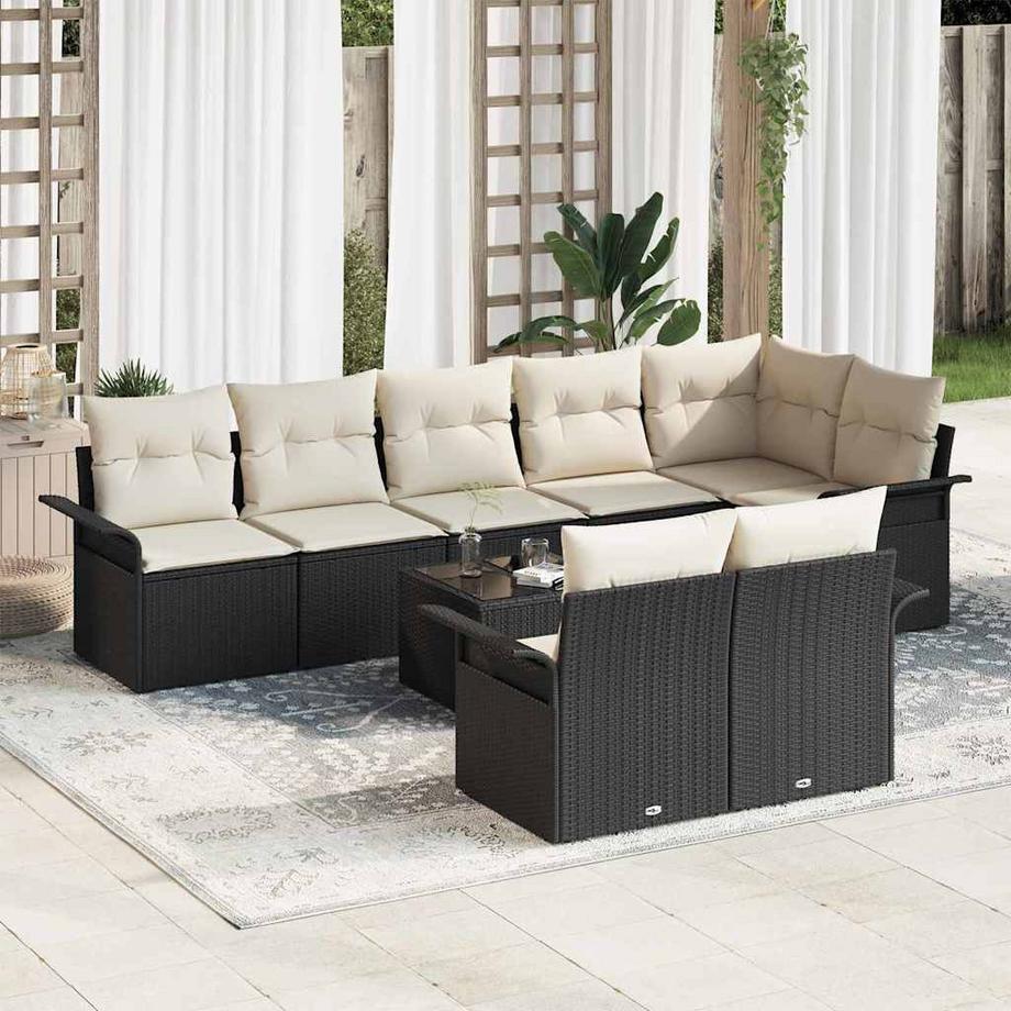 VidaXL Ensemble de canapé de jardin poly rattan  