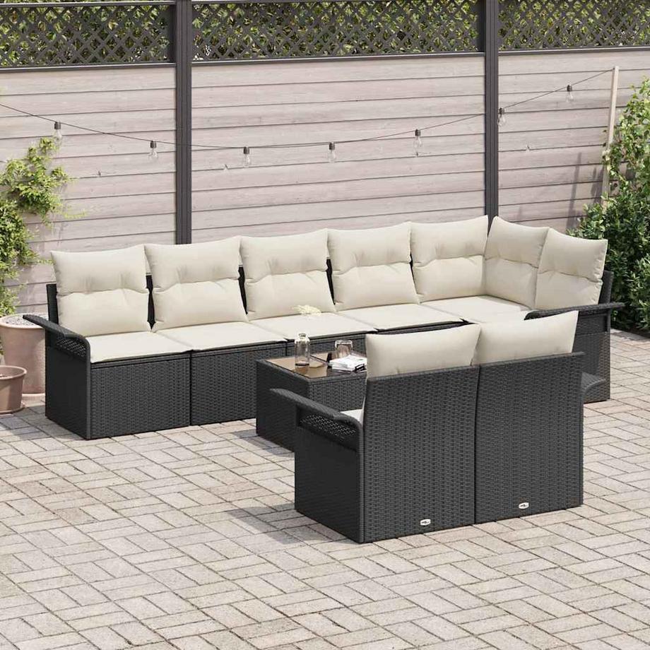 VidaXL Ensemble de canapé de jardin poly rattan  