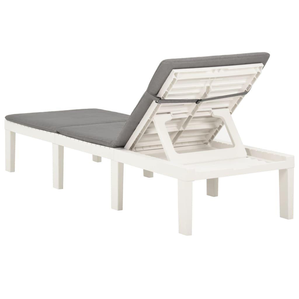 VidaXL Chaise longue plastique  