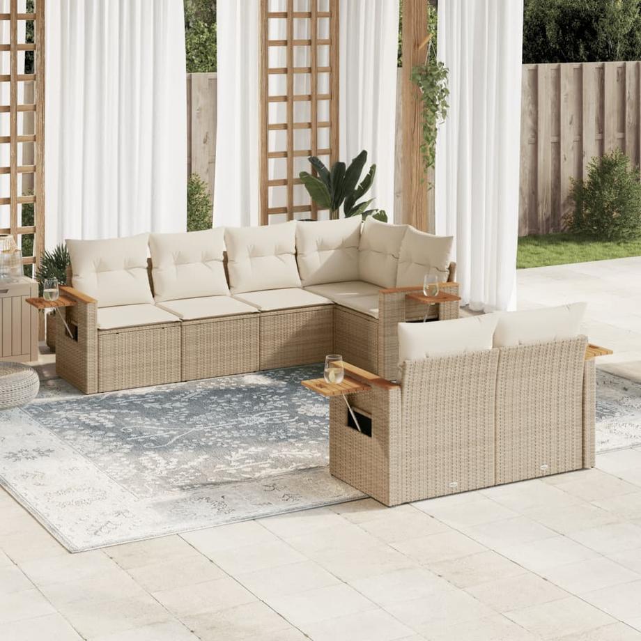 VidaXL Ensemble de canapés de jardin rotin synthétique  