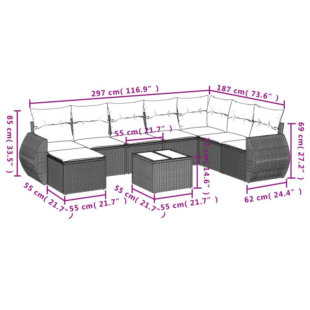 VidaXL Garten sofagarnitur poly-rattan  