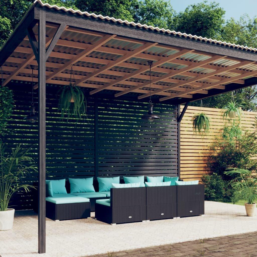 VidaXL set lounge giardino Polirattan  