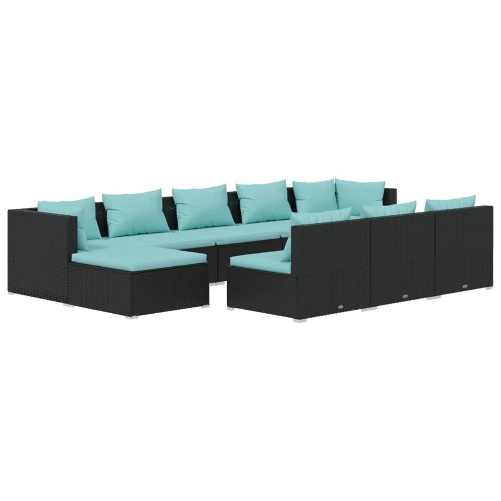 VidaXL set lounge giardino Polirattan  