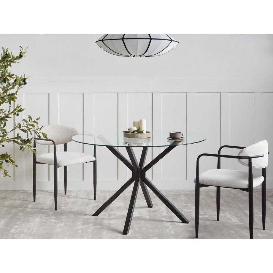 Beliani Tavolo da pranzo en Vetro temperato  MESTON  