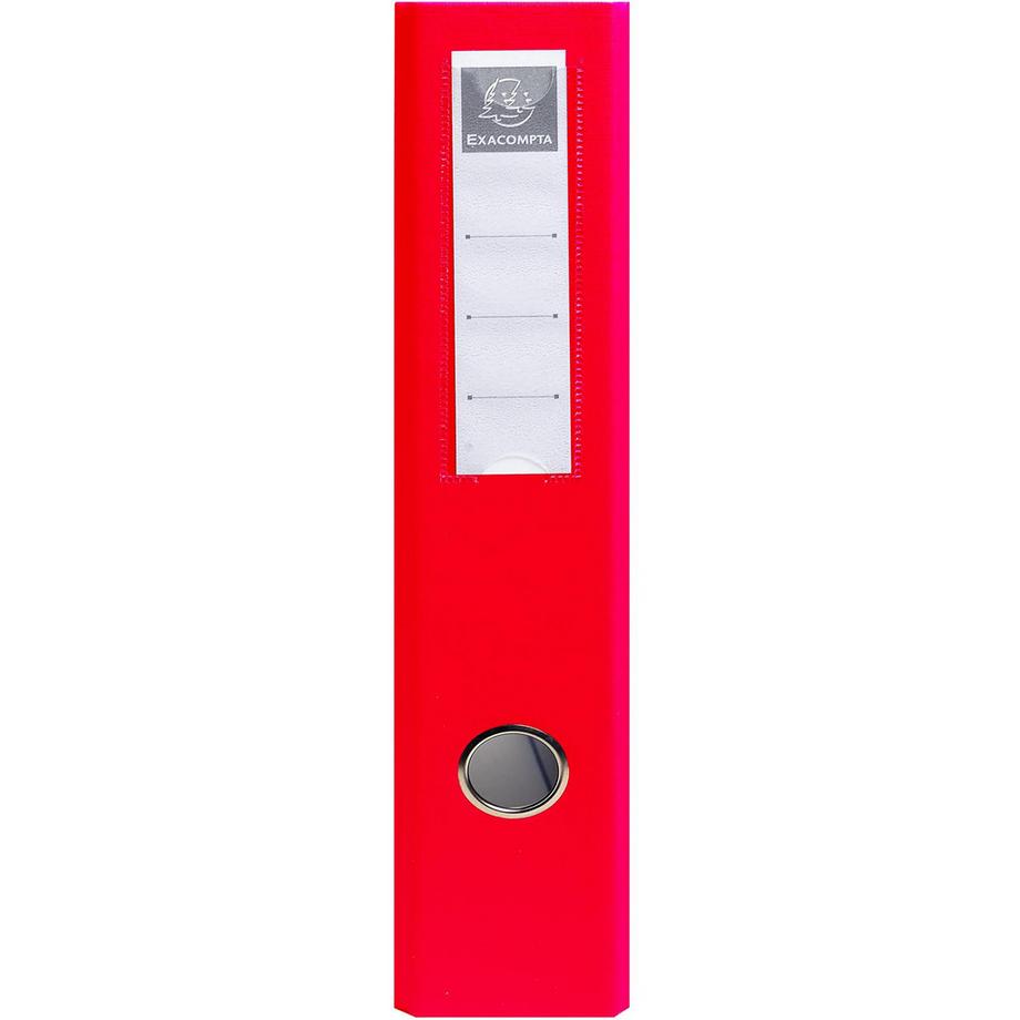 Exacompta Classeur rembordé PVC 4 anneaux en D de 40mm en 3ème de couverture - A4 maxi - x 15  