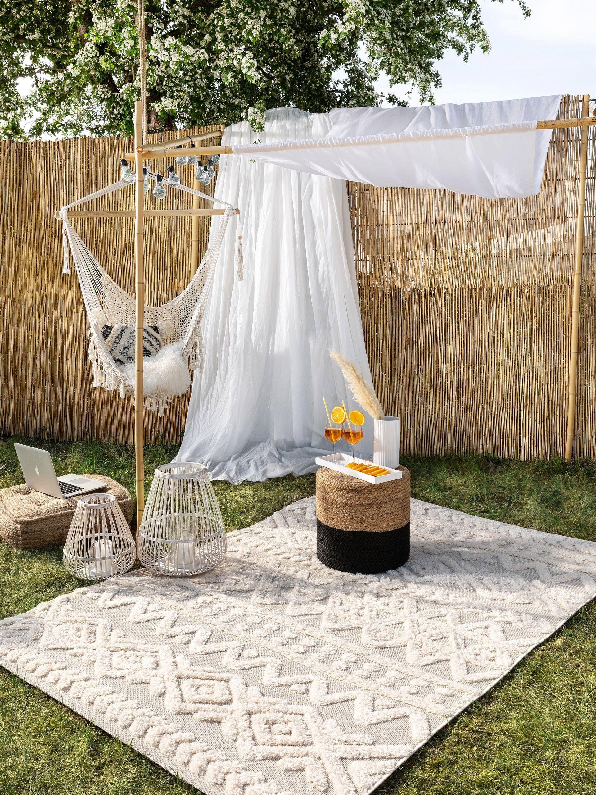 Benuta In- & Outdoor-Teppich Carlo Cream  