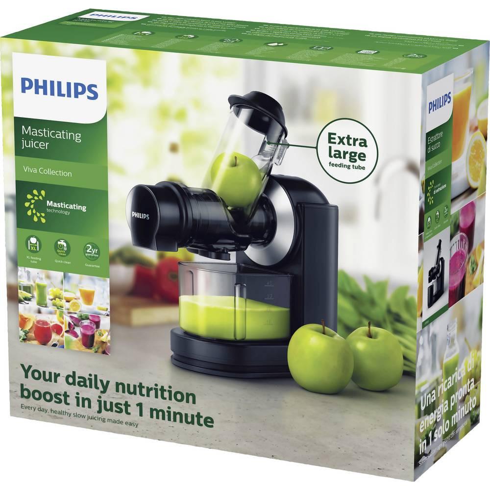 PHILIPS Slow Juicer Viva XL-Einfüllöffnung 70mm, + Saftbehälter und Rezeptbuch  