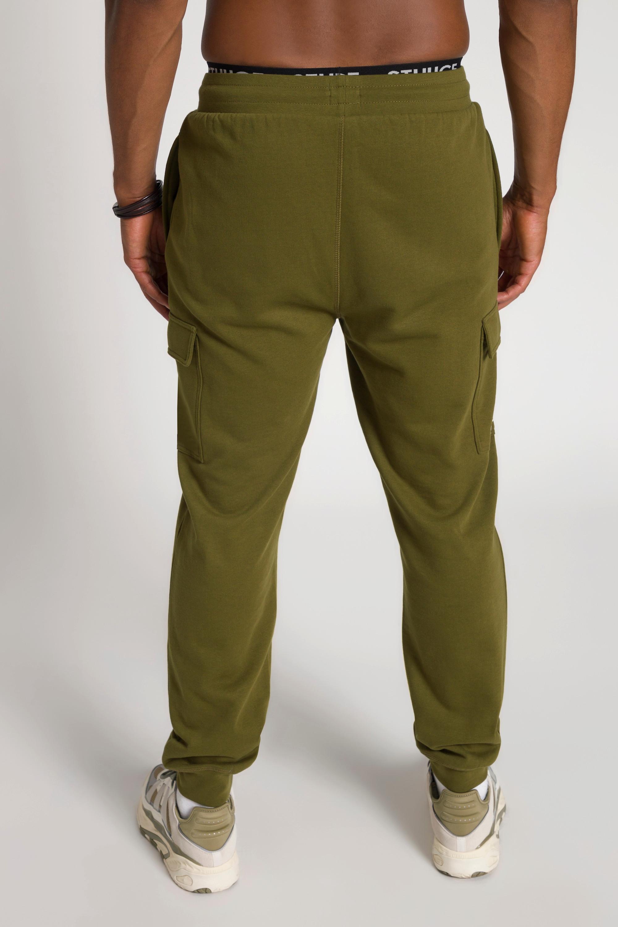 Sthuge  Pantaloni cargo di felpa da casa con cintura elastica, fino alla tg. 8XL 