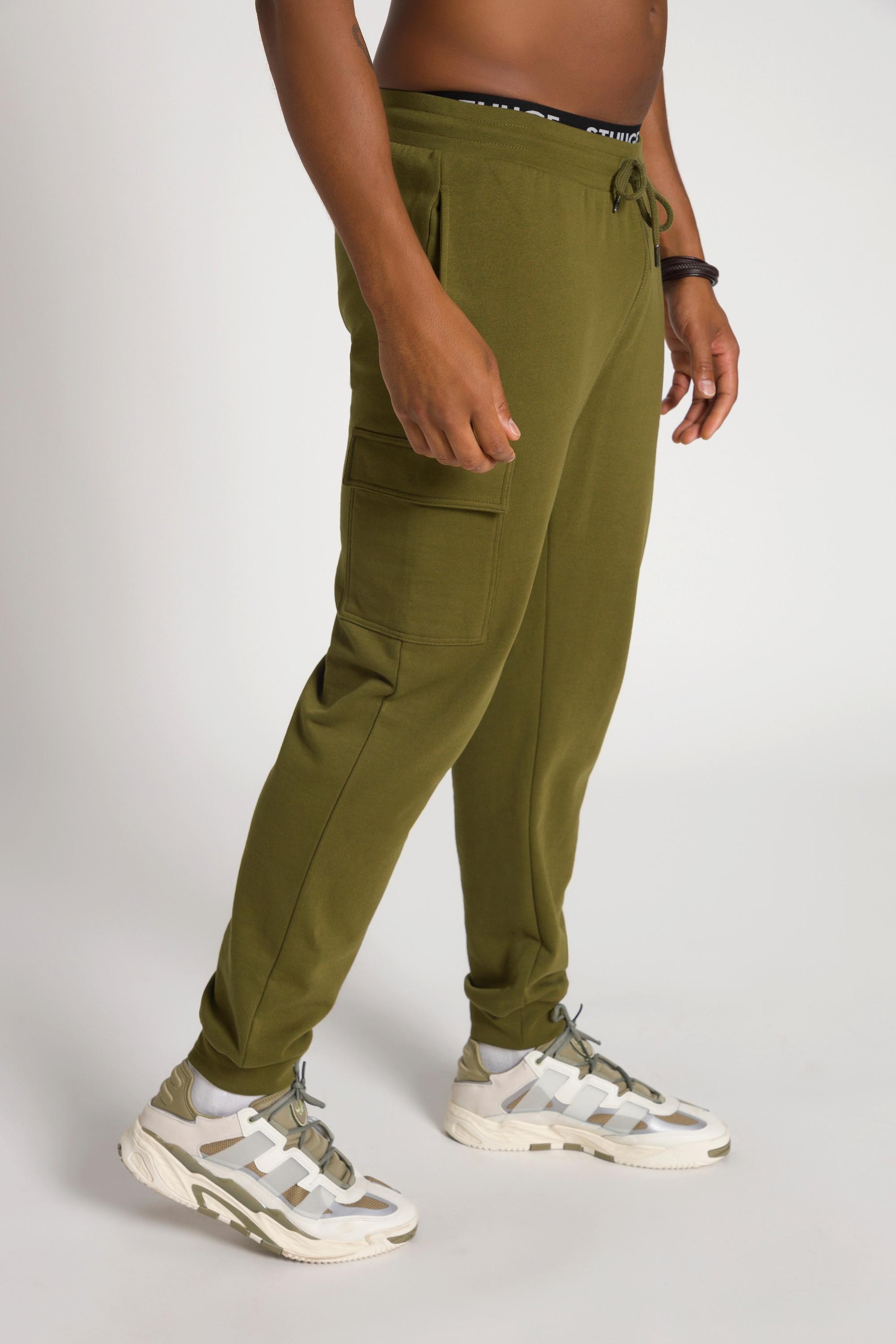 Sthuge  Pantalon cargo en molleton STHUGE, homewear, taille élastique, jusqu'au 8 XL 