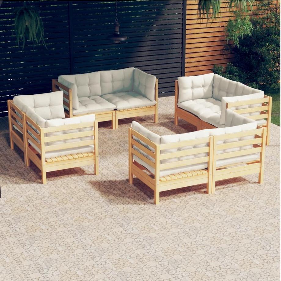 VidaXL Ensemble de meubles de jardin bois  