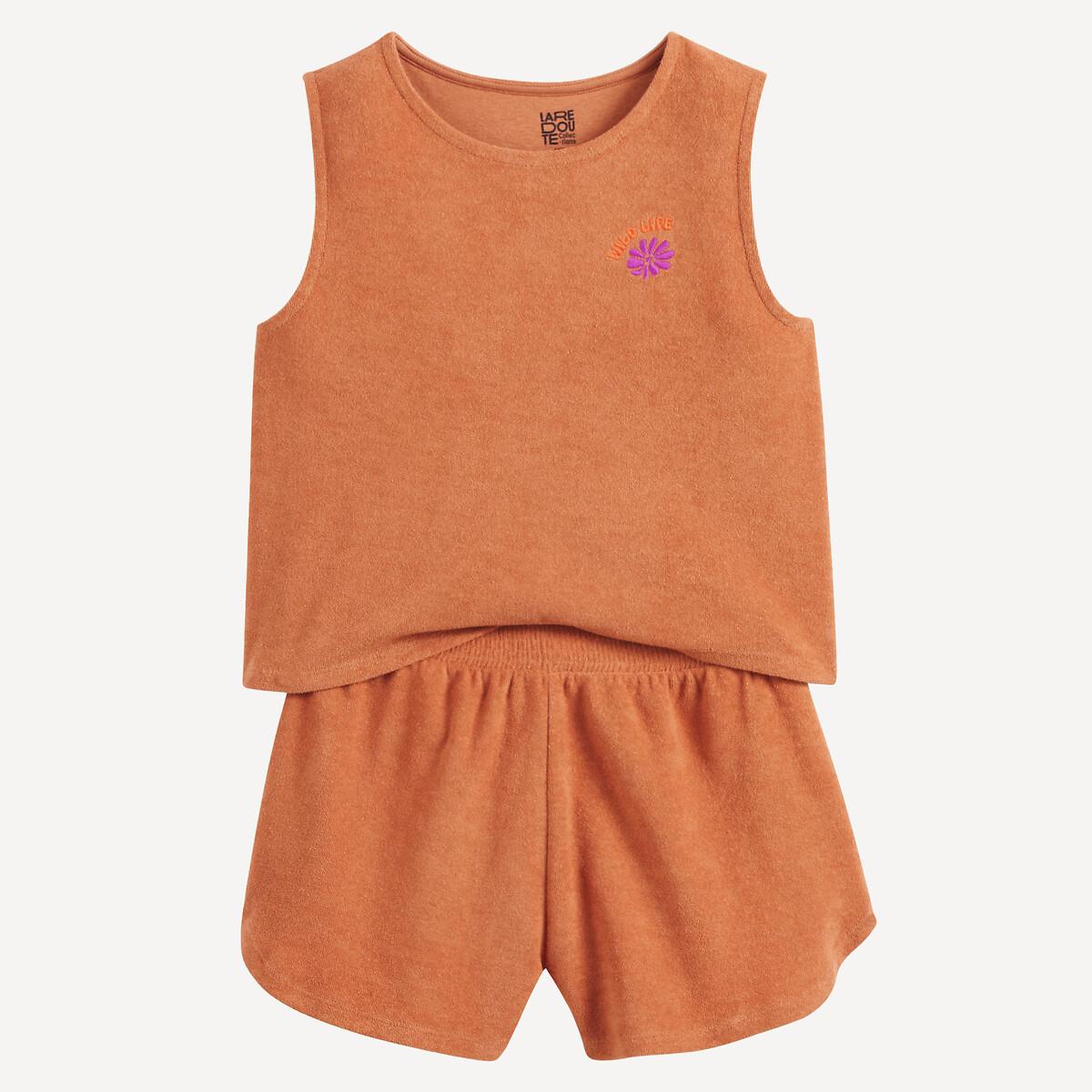 La Redoute Collections  Zweiteiliges Set T-Shirt und Shorts aus Frottee 