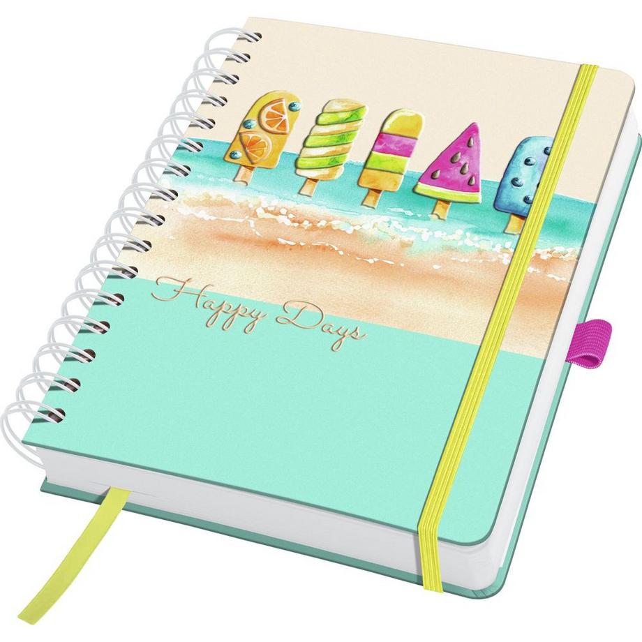 Joli carnet à spirale à pois