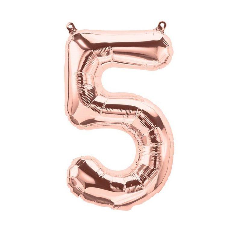 Riethmüller  Ballon Mylar Rose Gold Chiffre 5 
