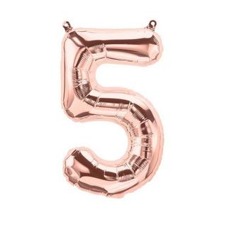Riethmüller  Ballon Mylar Rose Gold Chiffre 5 
