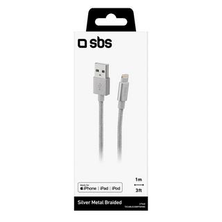 SBS  TECABLEUSBIP589BS Lightning-Kabel 1 m Silber 