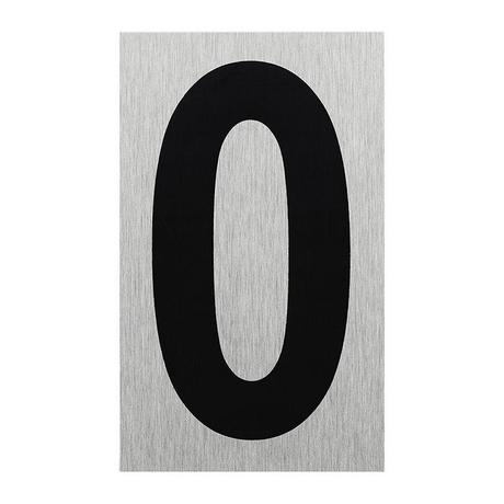 Pricenet Plaque de porte en aluminium " 0 " 100x60mm  