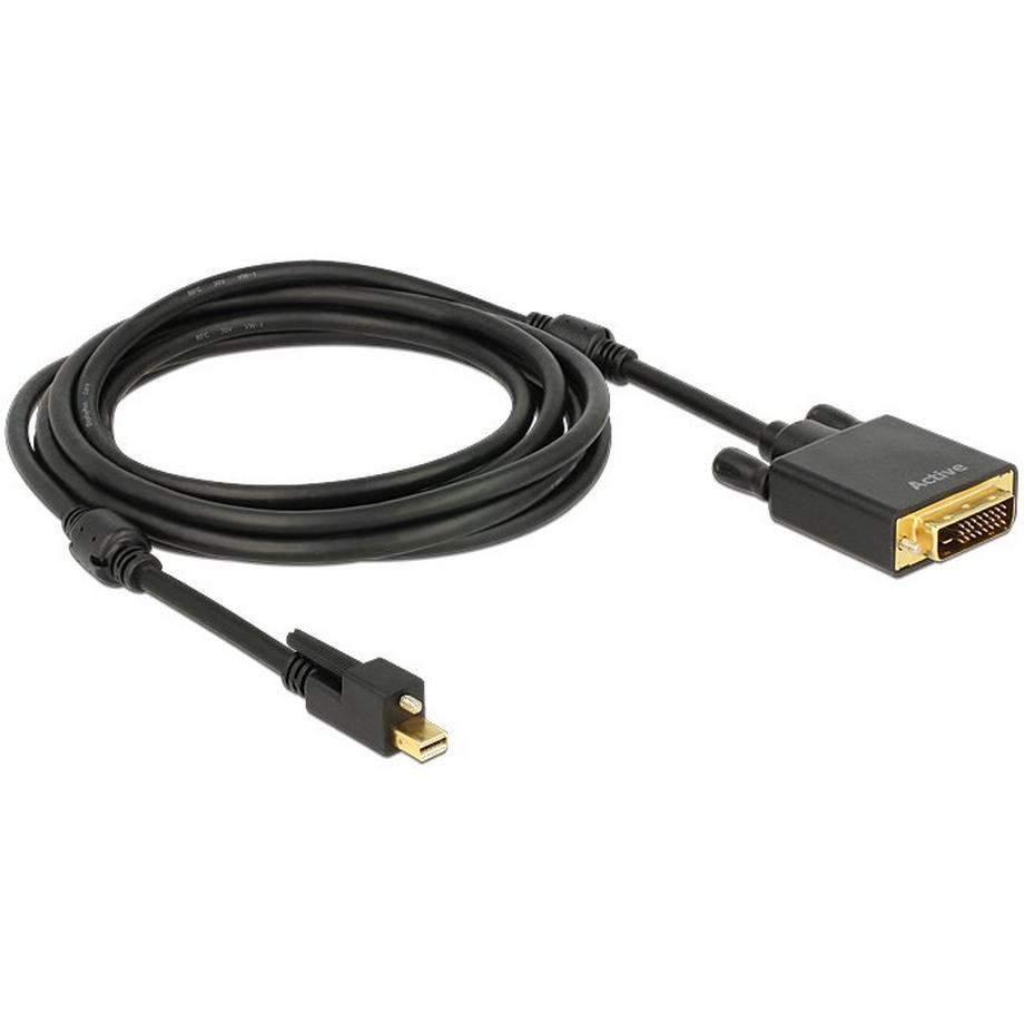 DeLock  DeLOCK 83727 Videokabel-Adapter 3 m Mini DisplayPort DVI-D Schwarz 