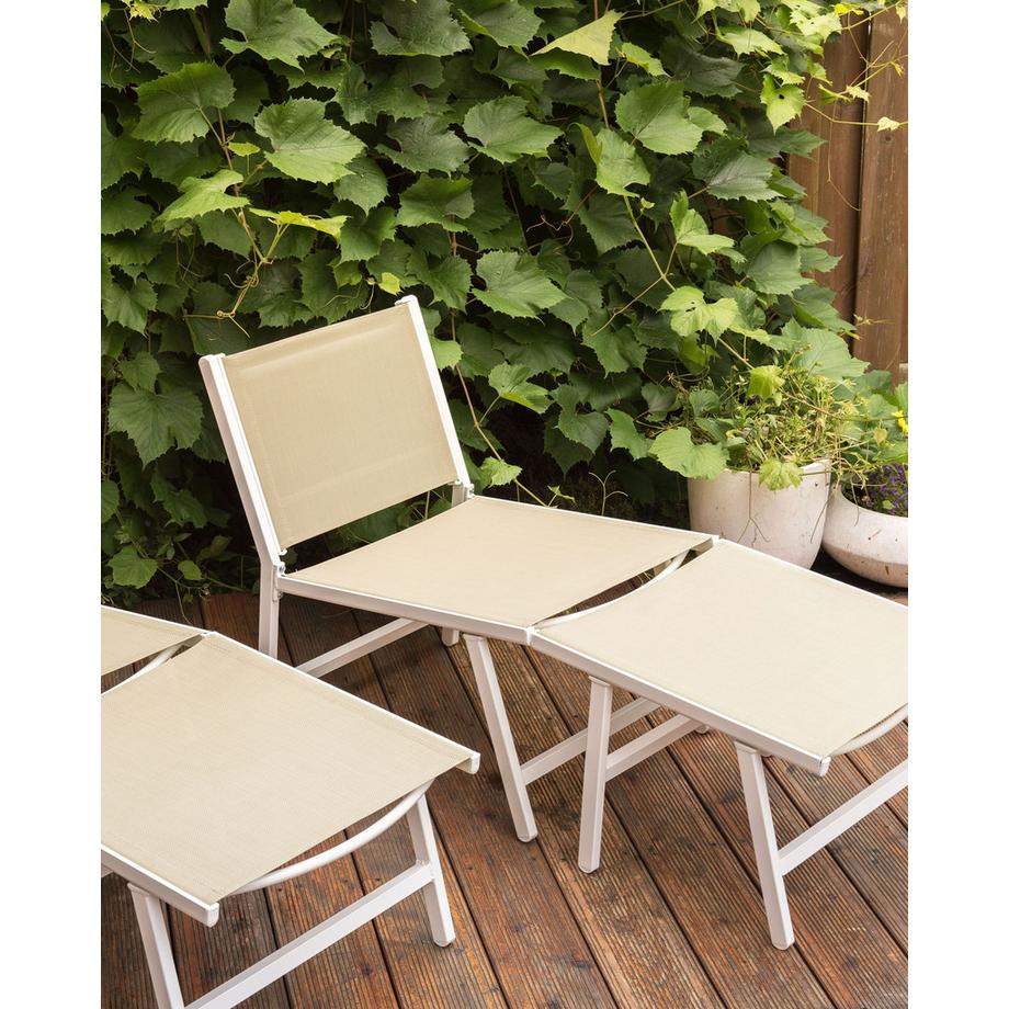 Beliani Lot de 2 chaises de jardin en Revêtement textile Moderne MARCEDDI  