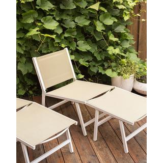 Beliani Gartenstuhl 2er Set aus Textil Modern MARCEDDI  