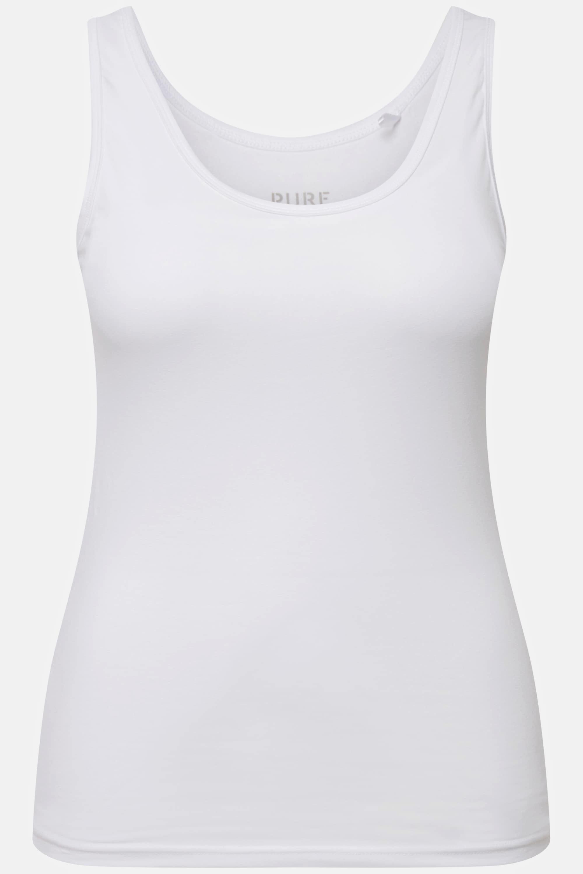 Ulla Popken Unterhemd breite Träger Slim Biobaumwolle ärmellos  