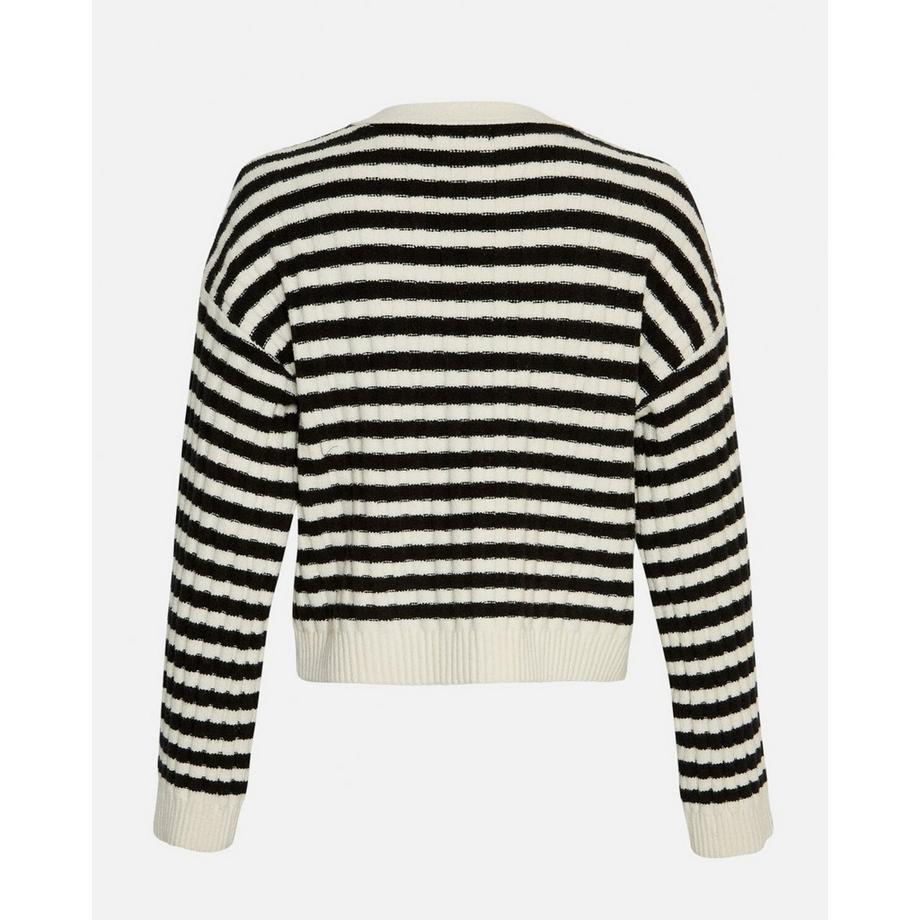 Moss Copenhagen Kitna Gestreifte Strickjacke  