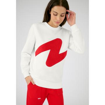 Fleece-Sweatshirt mit platziertem Muster Thermolactyl