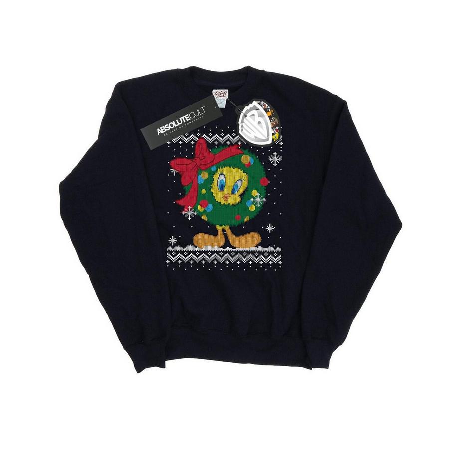 LOONEY TUNES Tweety Pie Christmas Fair Isle Sweatshirt  