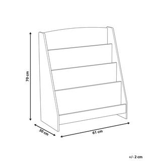 Beliani Bücherregal mit 4 Fächern aus MDF-Platte Skandinavisch LILOET  