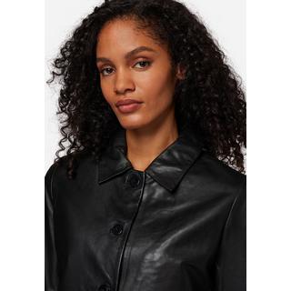 RICANO  Lederjacke Cecila, Bolero Stil mit zeitlosem Polokragen 