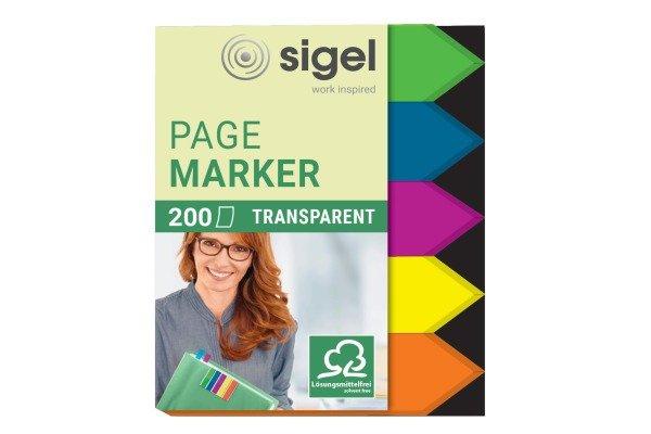 Sigel SIGEL Marker Arrow 12x45mm HN613 5 Farben ass. 200 Blatt  