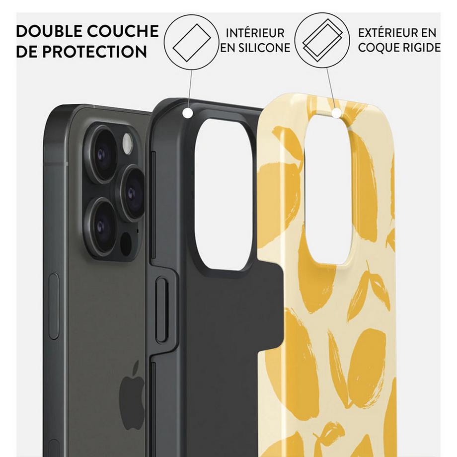 Burga  Custodia per iPhone 15 Pro Tough Antiurto modello Lemon Tart 