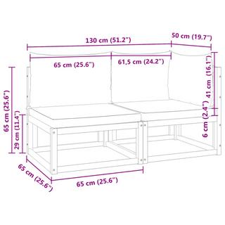 VidaXL Canapé de jardin bois d'acacia  