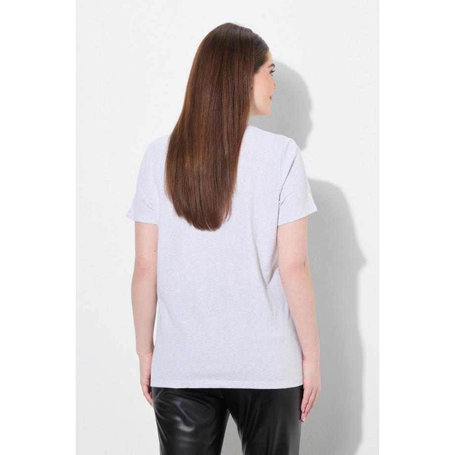 Ulla Popken T-Shirt Classic Motivo Tradizionale Girocollo Maniche Corte  