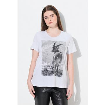 T-shirt classica con design in tradizionale stile Tracht, scollo a girocollo e mezze maniche