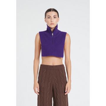 ZAYA 1 Col montant zippé 4 fils - 100% cachemire