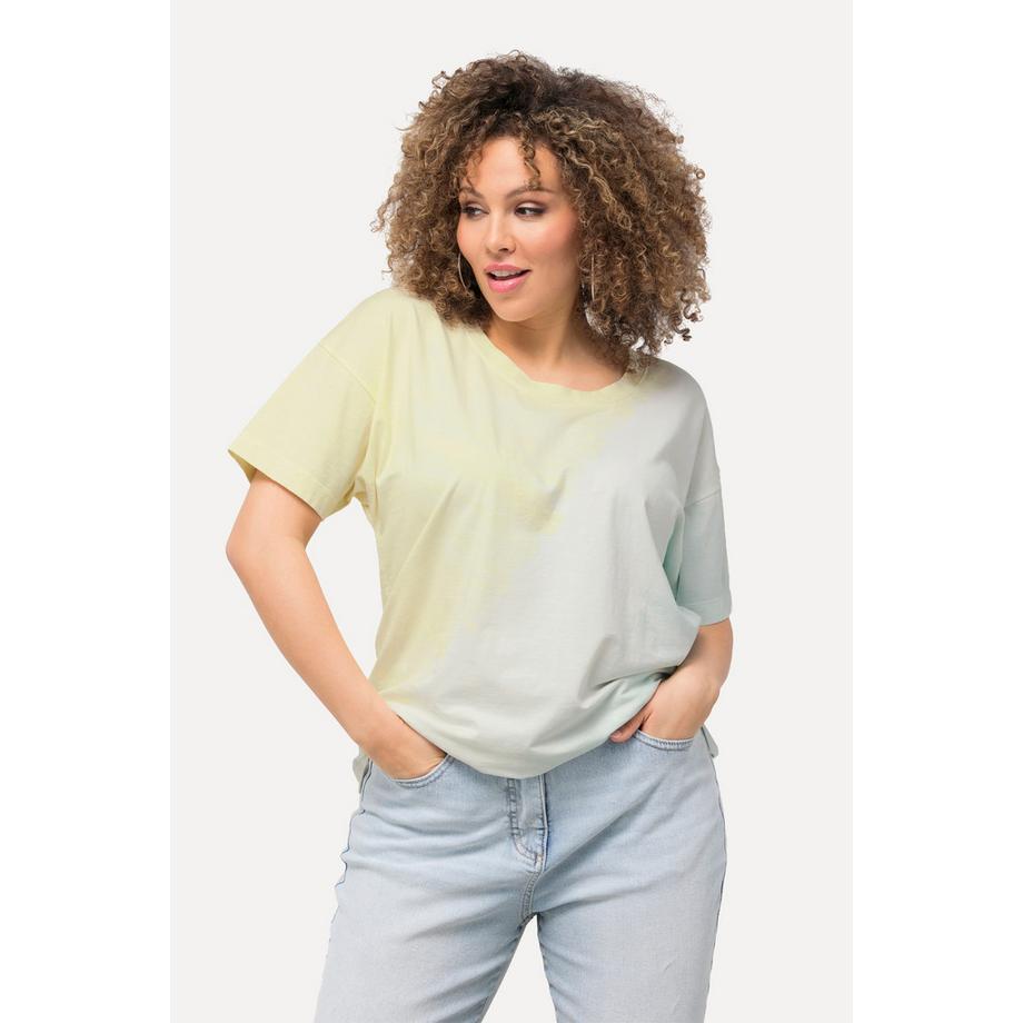 Ulla Popken T-shirt Imprimé Spray Col Rond Manches Courtes  