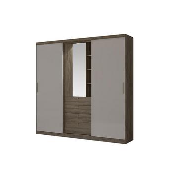 Armoire BODIL II portes coulissantes Miroir tiroirs L2