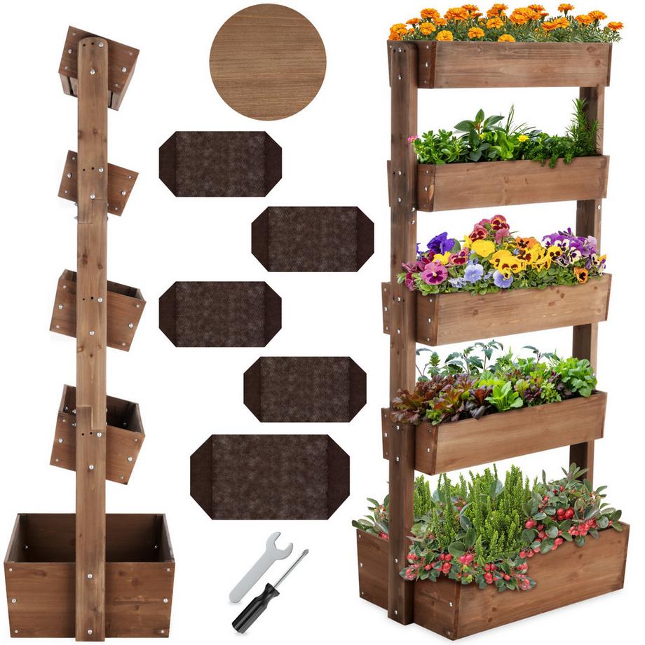 jardin vertical,Système vertical,Potager vertical FLORA 5 niveaux dont 4 avec fonction d’inclinaison