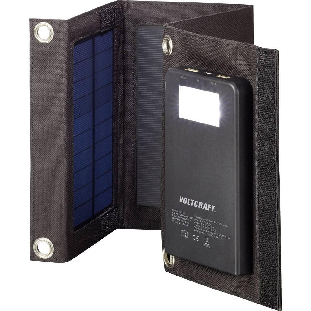 VOLTCRAFT  PowerBank mit 3 Solarpanel 