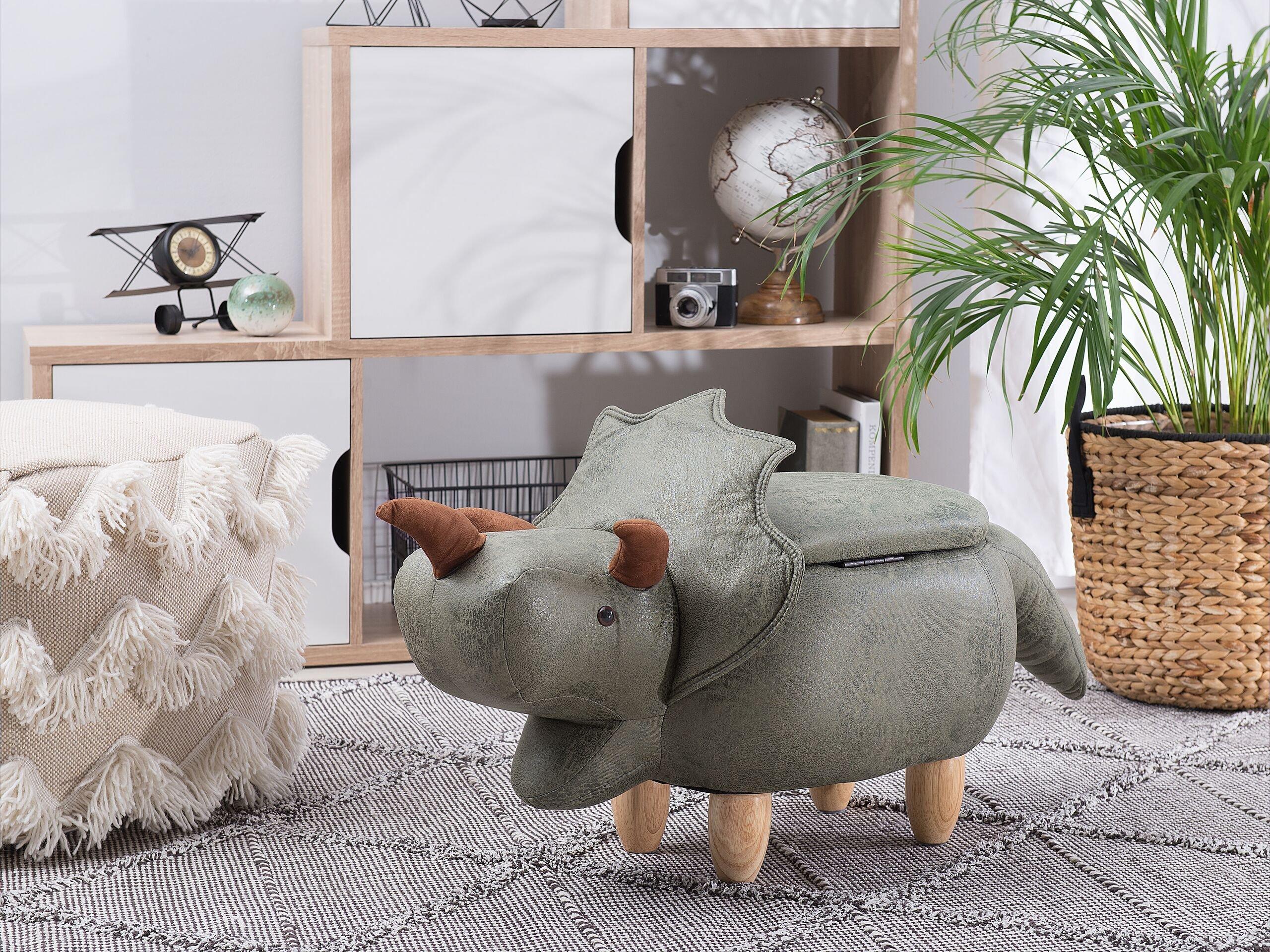 Beliani Hocker aus Polyester Modern TRICERATOPS  